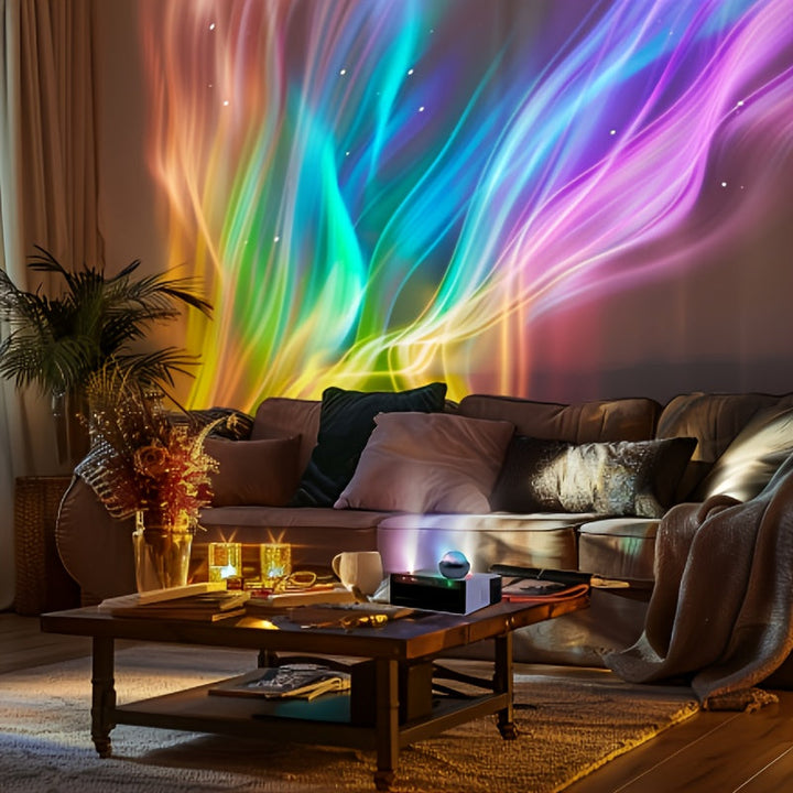 Magical Galaxy Projector creates a celestial light show. Enhances room decor, mood, & relaxation. Great gift.