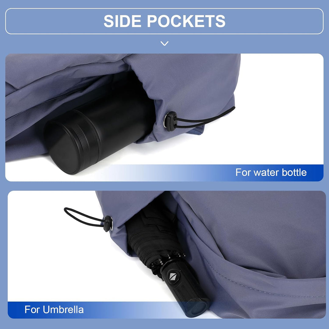Unisex 15.6" laptop backpack, water-resistant and suitable for school.