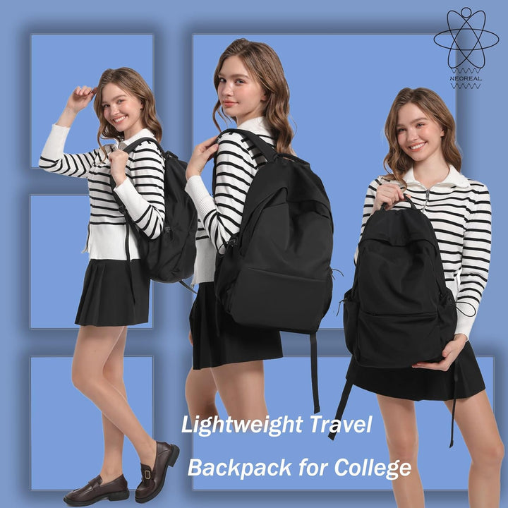 Lightweight 15.6" water-resistant backpack, ideal for daily use and travel.