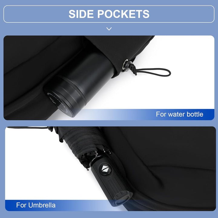Professional laptop travel backpack, organized with quick-access pockets, water-resistant.