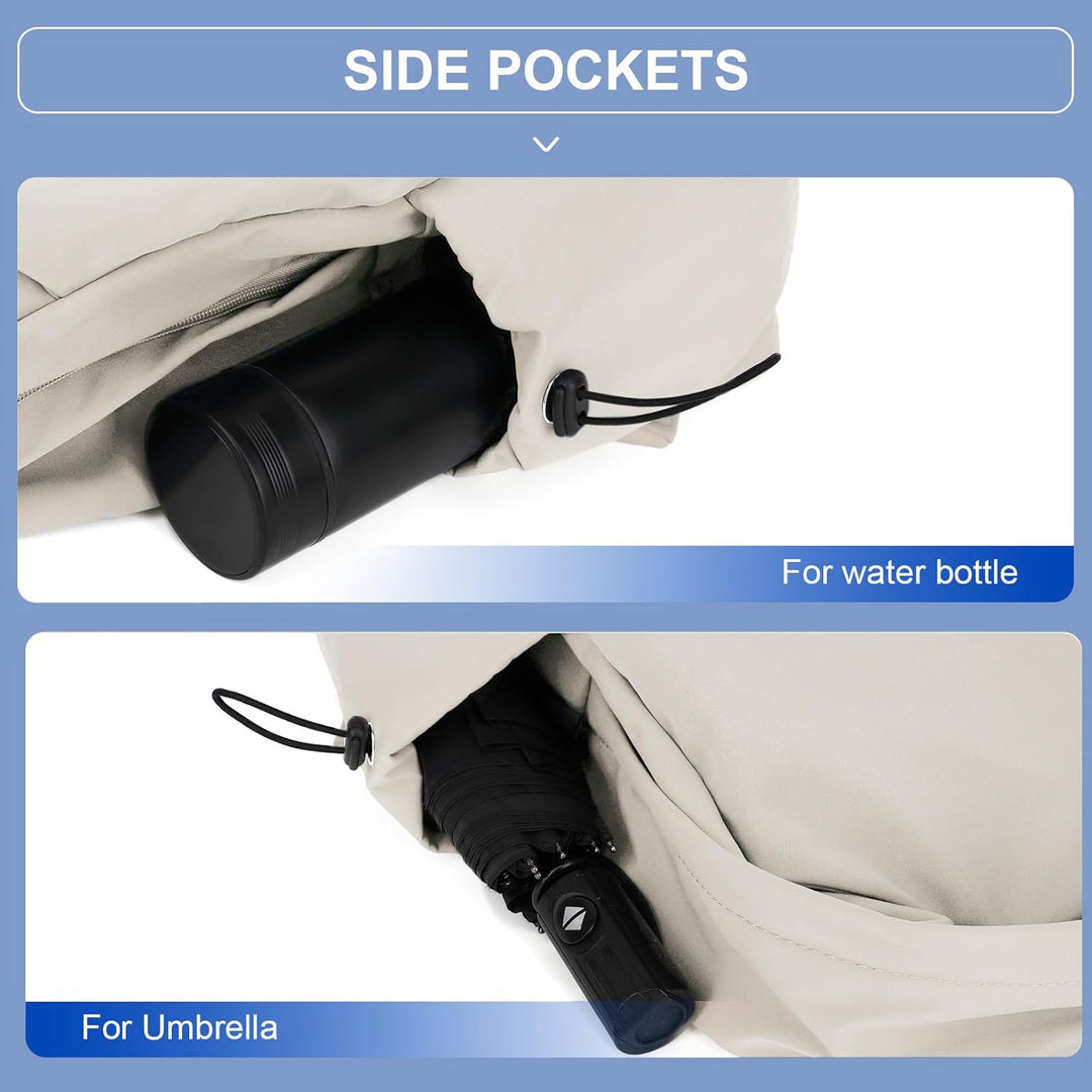 Day travel backpack, lightweight, water-resistant, and organized for essentials.