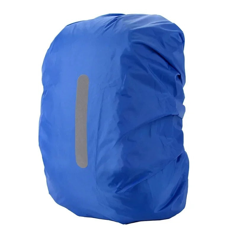 Stay dry & visible! Lightweight waterproof backpack rain cover with reflective strips, essential outdoor gear.