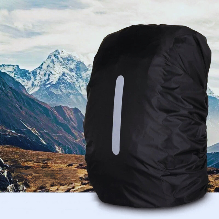 Keep your gear dry with this waterproof backpack cover, featuring reflective strips for visibility on trails.