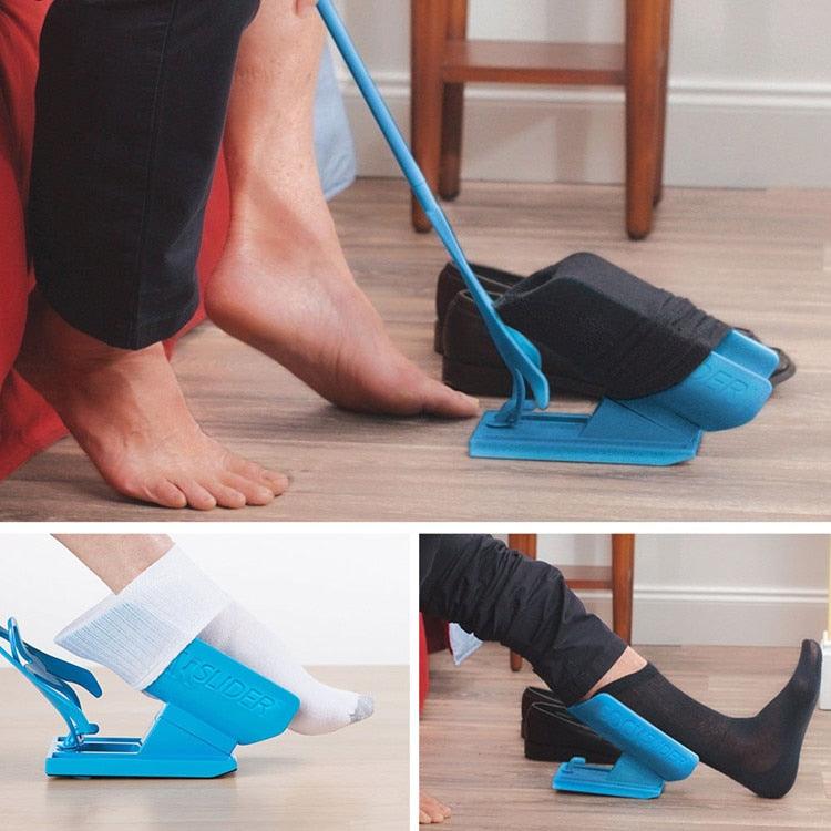 Assistive sock aid for seniors & anyone with limited mobility. Helps put on socks easily, no bending required, great for joint support.