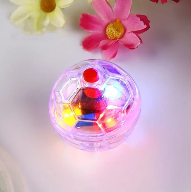 Light-up LED football for dogs, perfect for luminous night play & fetch, promoting active outdoor fun.