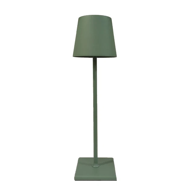 Elegant LumoGlow modern table lamp, wireless, dimmable LED, adds style to any room.