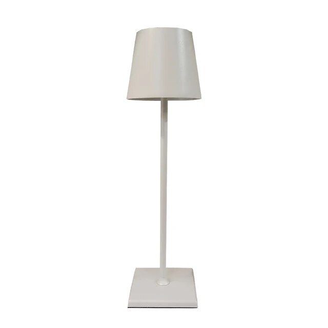 Highly versatile LumoGlow LED table lamp, wireless, rechargeable, indoor/outdoor, touch dimming.