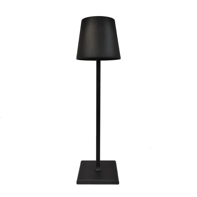 Compact LumoGlow wireless LED lamp, rechargeable, touch control, perfect for small spaces.