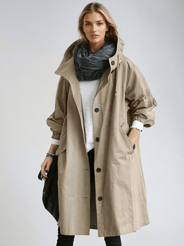 Water-repellent women's trench coat, a versatile transitional jacket. Great for fall, spring, and all-weather wear.