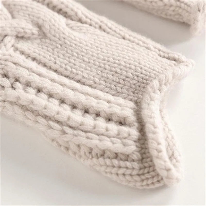 Stylish women's blue cashmere sweater, a cozy and elegant winter top.