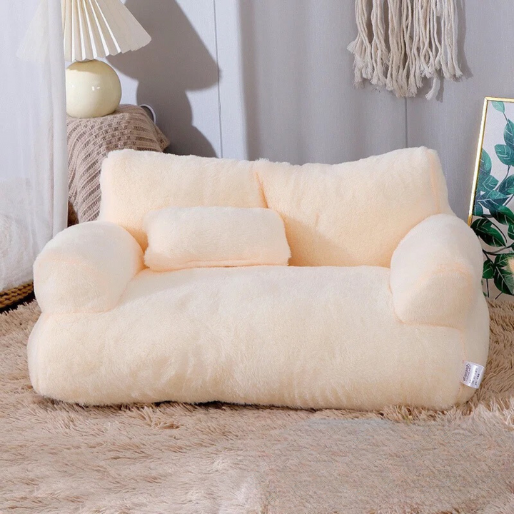 Premium Feline Luxury Cat Sofa Bed. Plush, washable cat furniture; a comfortable & ergonomic pet lounge for cats.