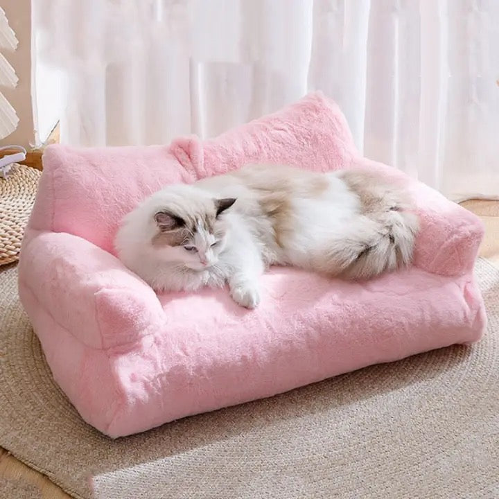 Cozy Feline Luxury Cat Bed & Pet Lounge. Washable, ergonomic cat furniture providing ultimate comfort for your feline.