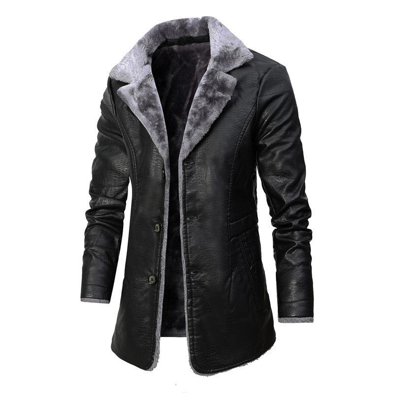 Luxurious men's Victor winter coat, elegant and warm for cold weather. Stylish button-up outerwear.