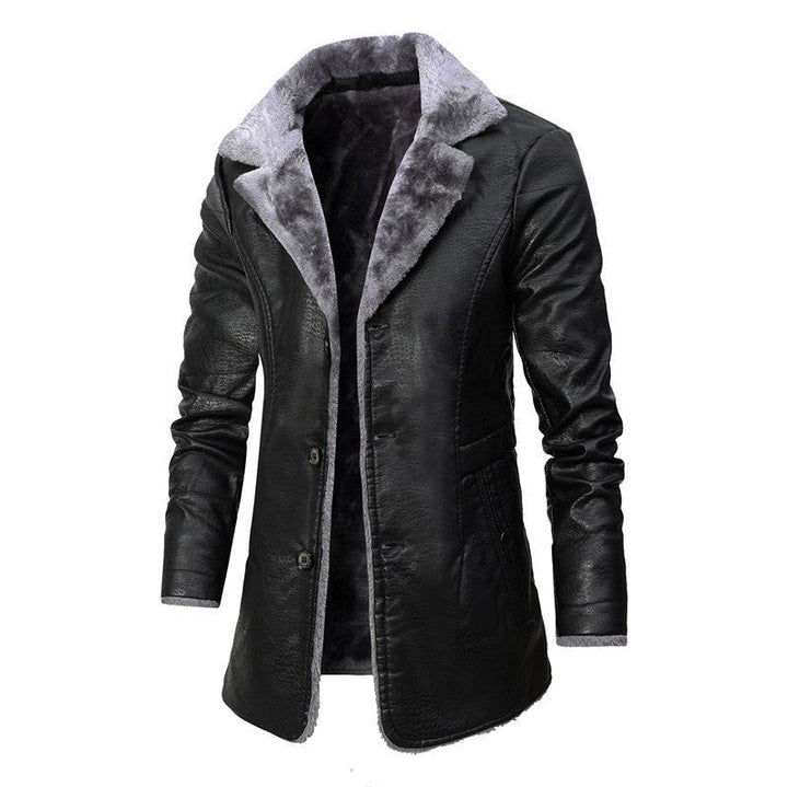 Luxurious men's Victor winter coat, elegant and warm for cold weather. Stylish button-up outerwear.
