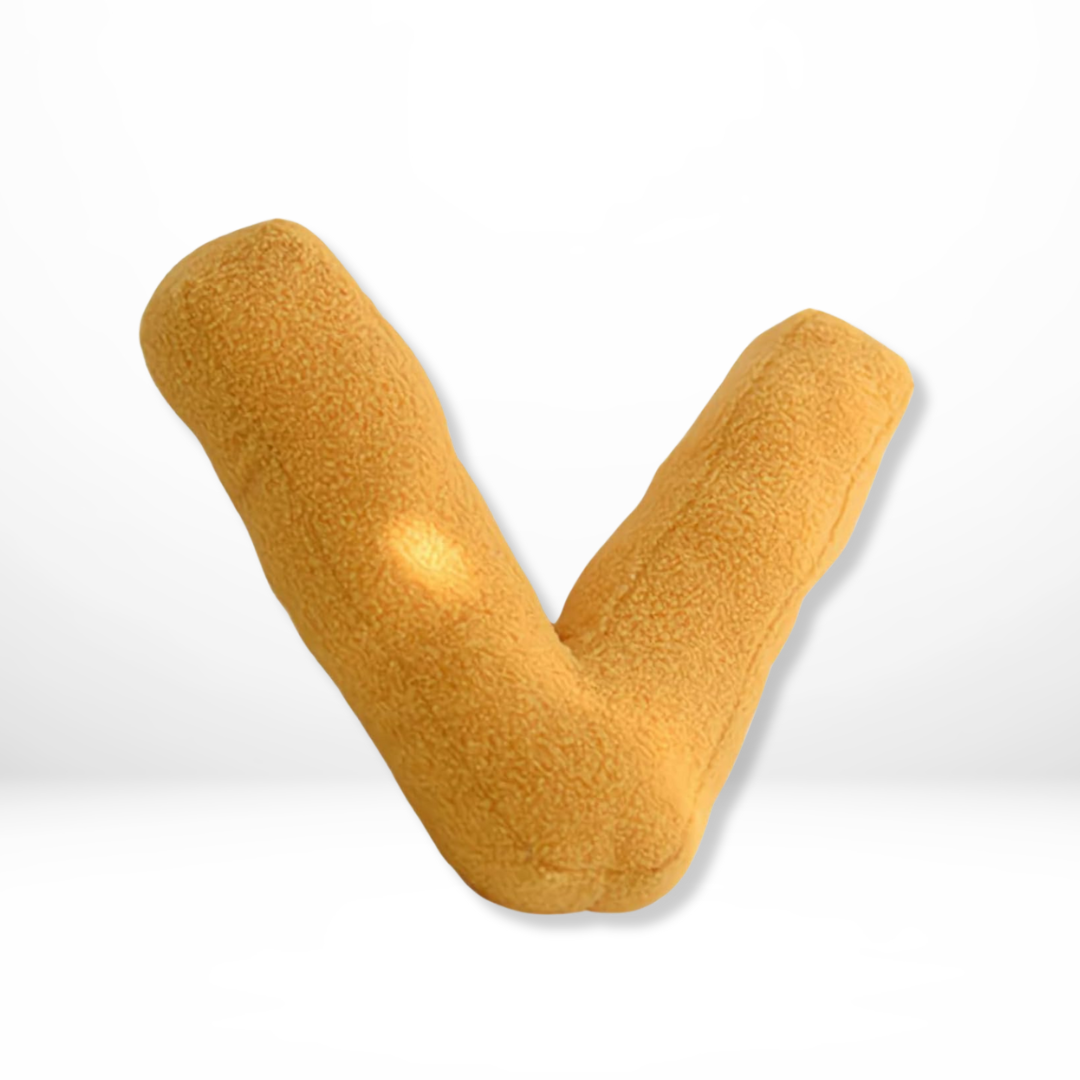 Elegant velvet initial throw cushion, enhancing the style of your personal space.