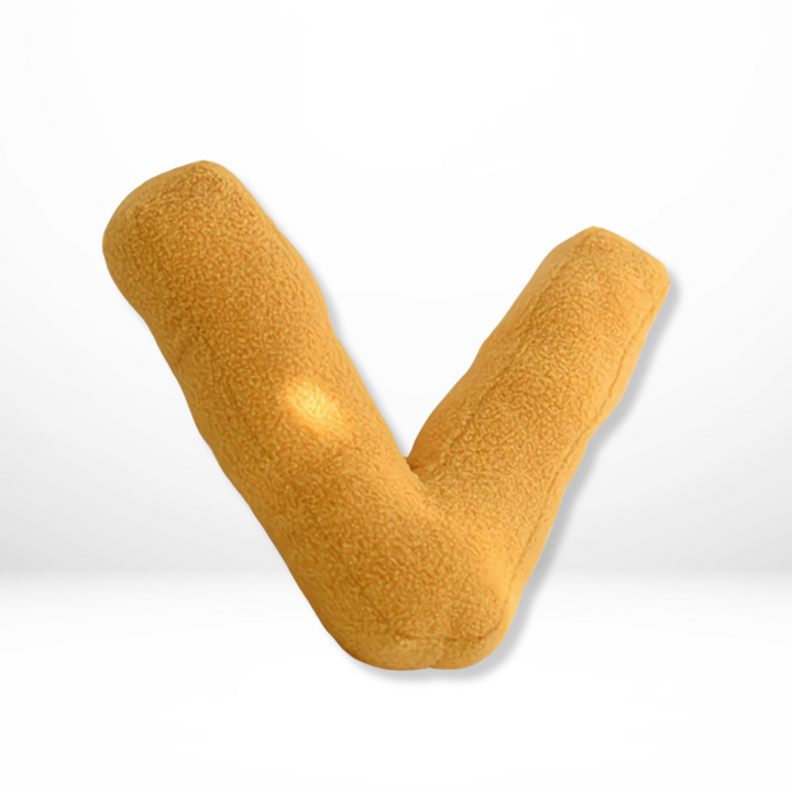 Elegant velvet initial throw cushion, enhancing the style of your personal space.