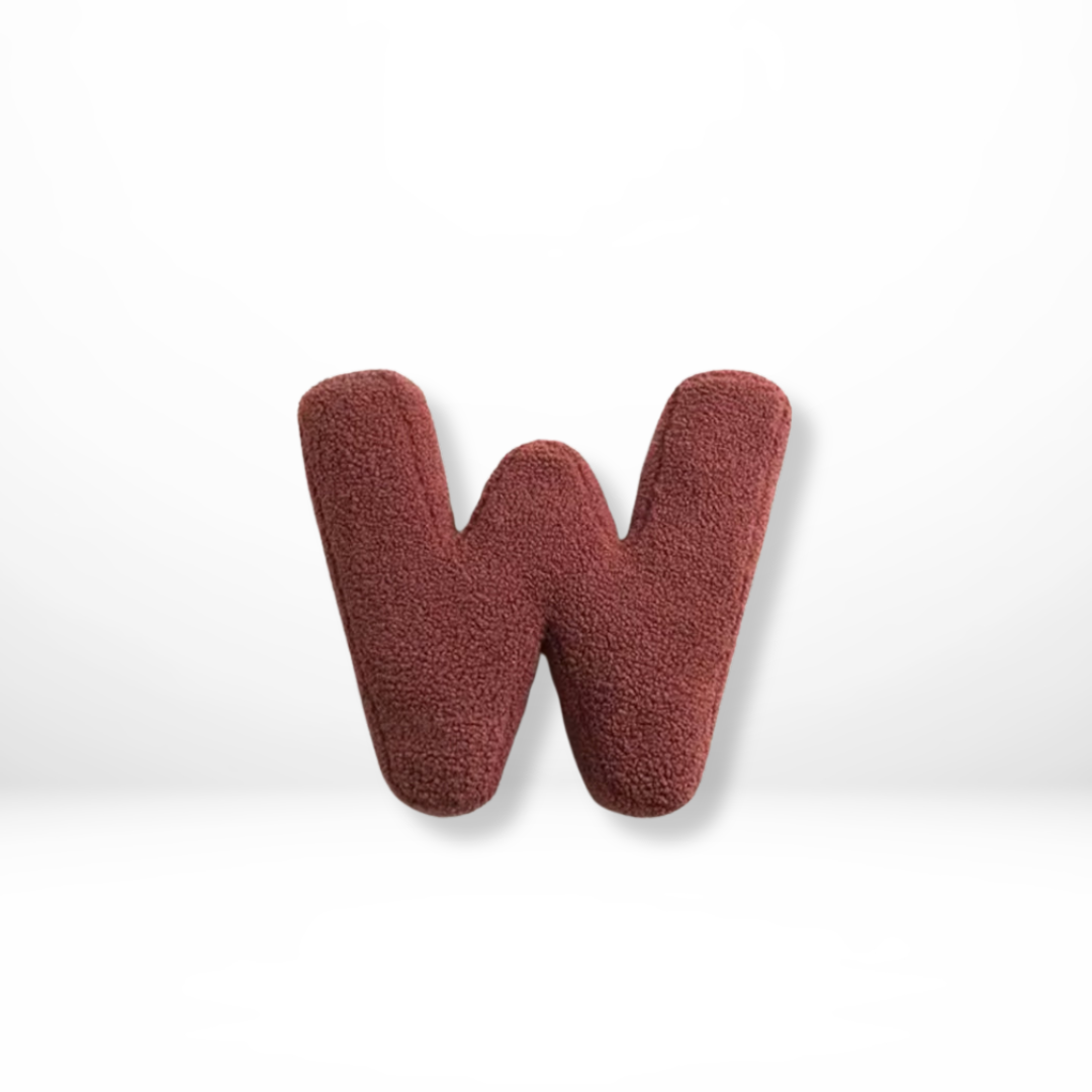 Soft velvet letter cushion, a comfortable and stylish addition to your decor.