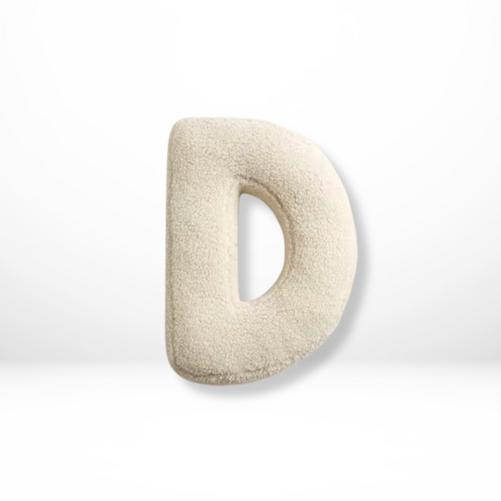 Rich velvet alphabet decorative cushion, brings luxurious texture to any space.