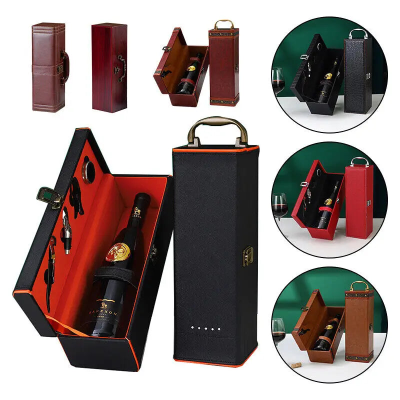 Luxury wine case for elegant storage of bottles & accessories. A premium gift for wine lovers.