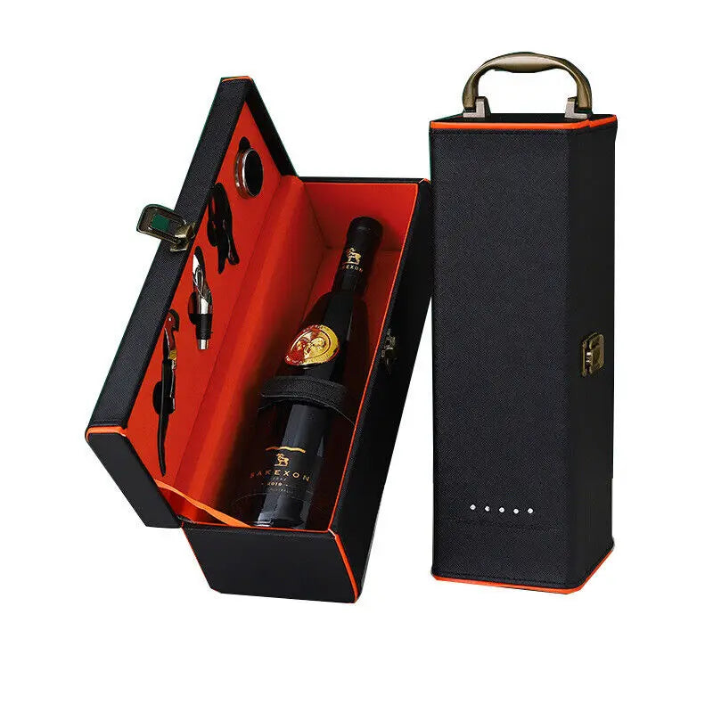 Stylish wine accessory carrying case, a portable solution for wine enthusiasts on the go.