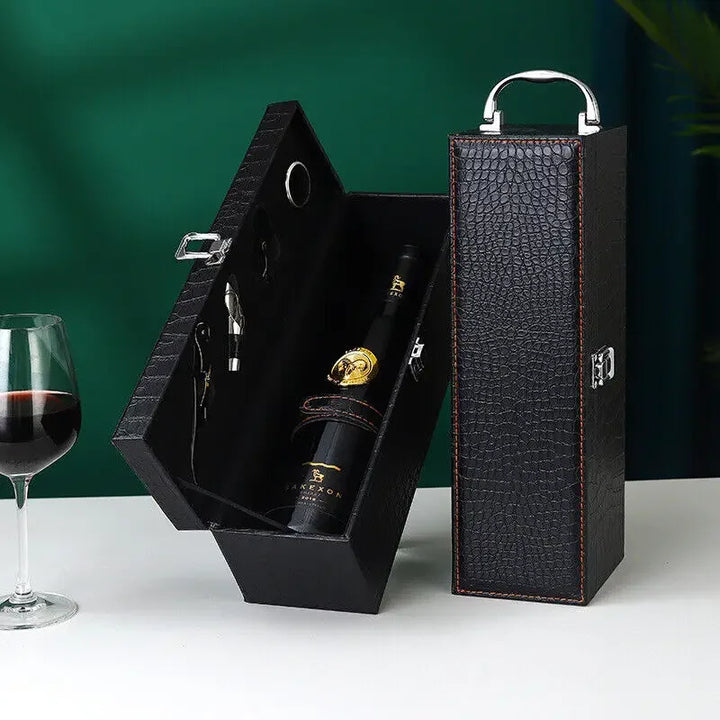 Luxury wine storage & carrying case, perfect for keeping bottles secure and stylishly displayed.