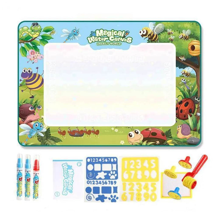 Unisex kids' water drawing mat, a mess-free educational toy. Promotes early learning & creativity for toddlers.