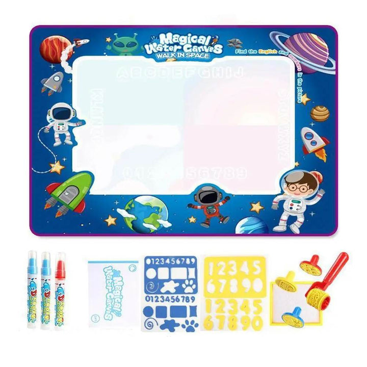 Reusable magic water doodle mat for children, a safe & mess-free art toy. Ideal for toddler sensory & creative play.