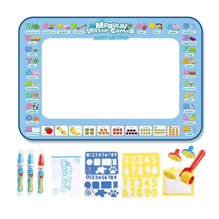 Kids' mess-free water drawing mat. Perfect Montessori toy for toddlers and preschoolers to explore creative art.