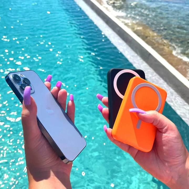 Travel-friendly MagSafe portable charger, a wireless power bank for your iPhone.