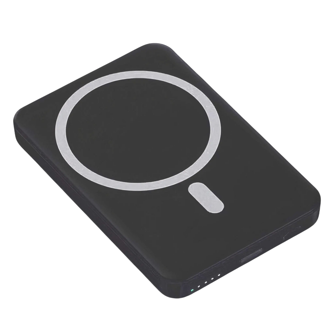 Slim MagSafe power bank, offering wireless portable charging for all compatible iPhones.