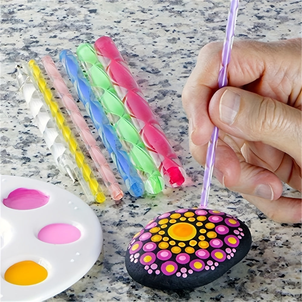 Complete Mandala Dotting Tools Set: acrylic rods, brushes, & stencils for ceramic, wood, & canvas art projects.