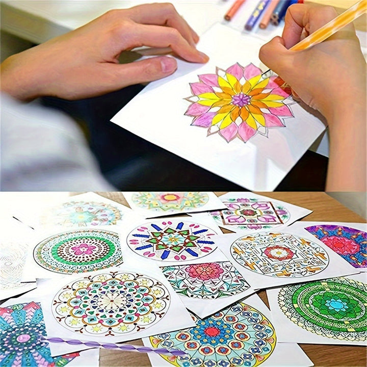 Mandala Dot Art Painting Kit with precision tools for creating beautiful, detailed designs on rocks & canvas.
