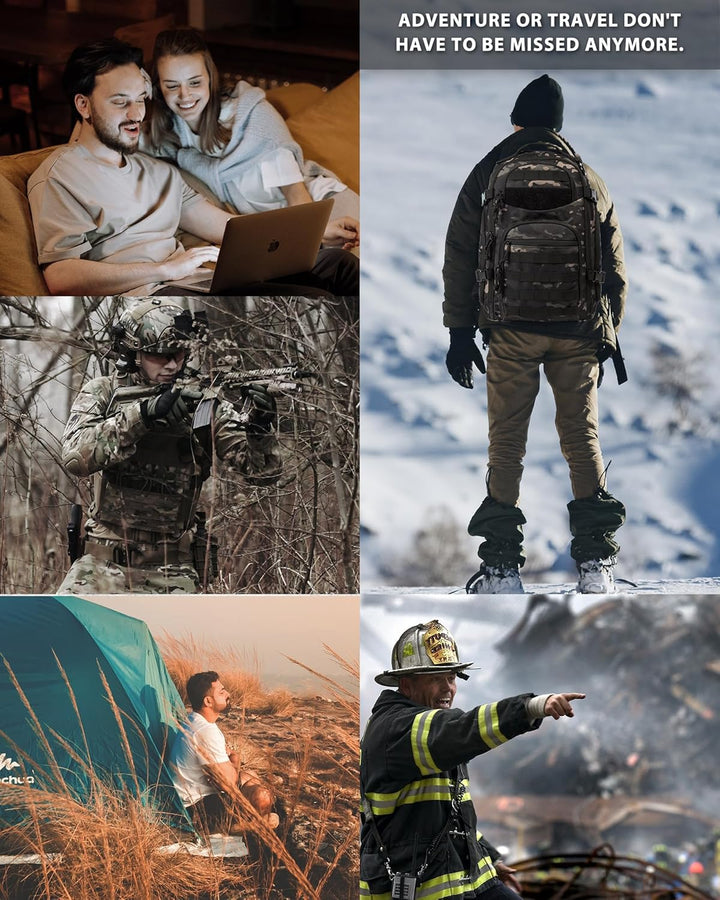Rugged 35L outdoor tactical backpack for men. Ideal daypack with MOLLE & dedicated laptop sleeve.