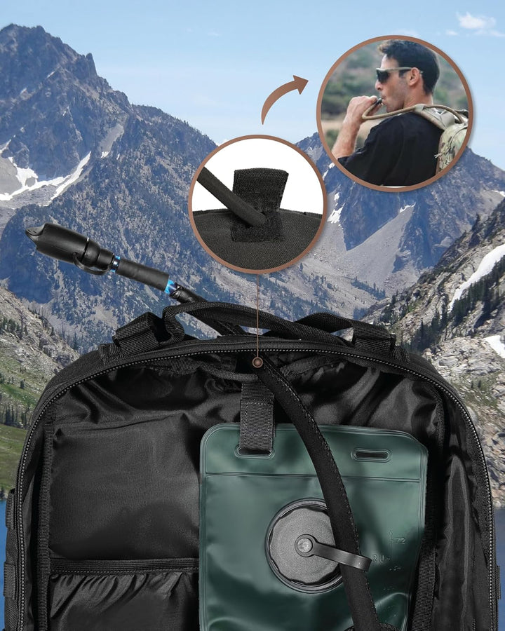 Men's 35L hiking backpack, a rugged tactical daypack. MOLLE system & space for 15.6" laptop.