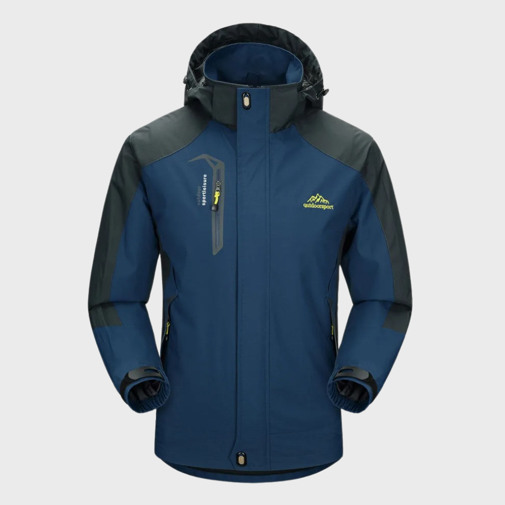 Practical men's all-season outerwear, designed for excellent wind and rain protection.