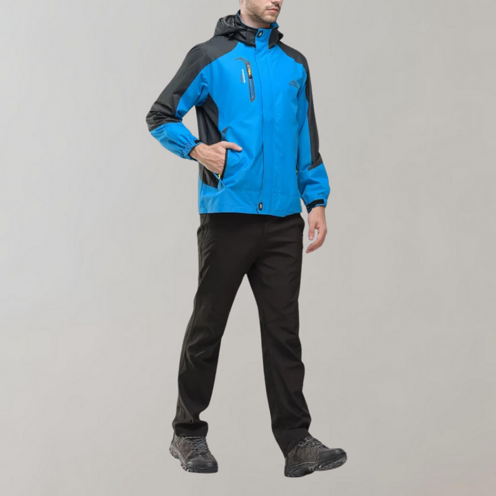 Stylish men's wind jacket, perfect for outdoor adventures and daily use.