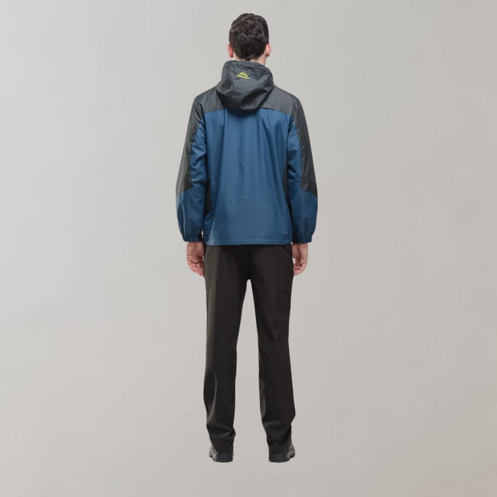 Modern men's all-season jacket, windproof and rainproof for versatile use.