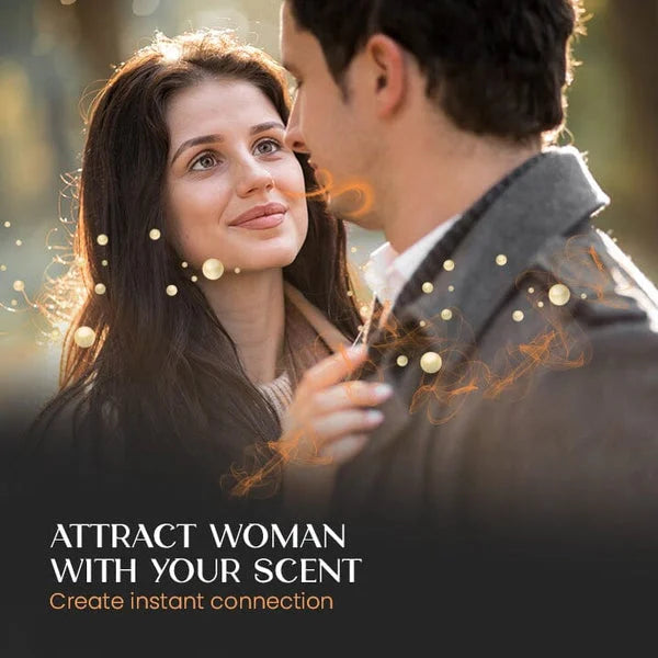 Aromatic Attractura men's pheromone cologne. Seductive scent boosting attraction, confidence & charm for daily wear.