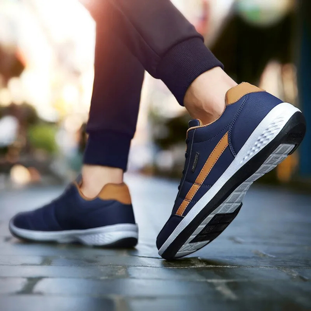 Stable men's sneakers for everyday wear, featuring balanced support & comfortable design.