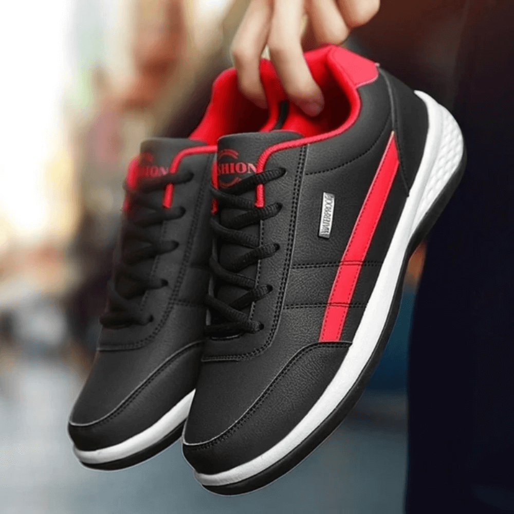 White orthopaedic comfort shoes for men, offering excellent posture support & all-day wear.