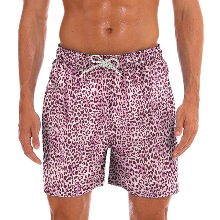 Stylish men's paisley print beach swim shorts with quick-dry fabric. Perfect for summer fashion & swimwear.