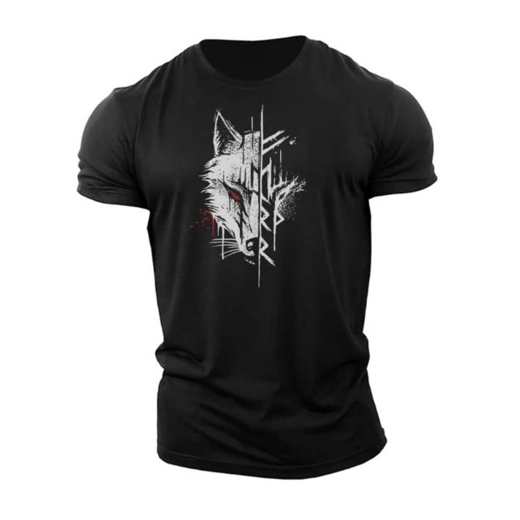 Men's bold graphic print short sleeve t-shirt, perfect for casual streetwear style and comfort.