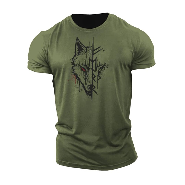 Back view of a men's statement graphic print short sleeve t-shirt, highlighting streetwear appeal.