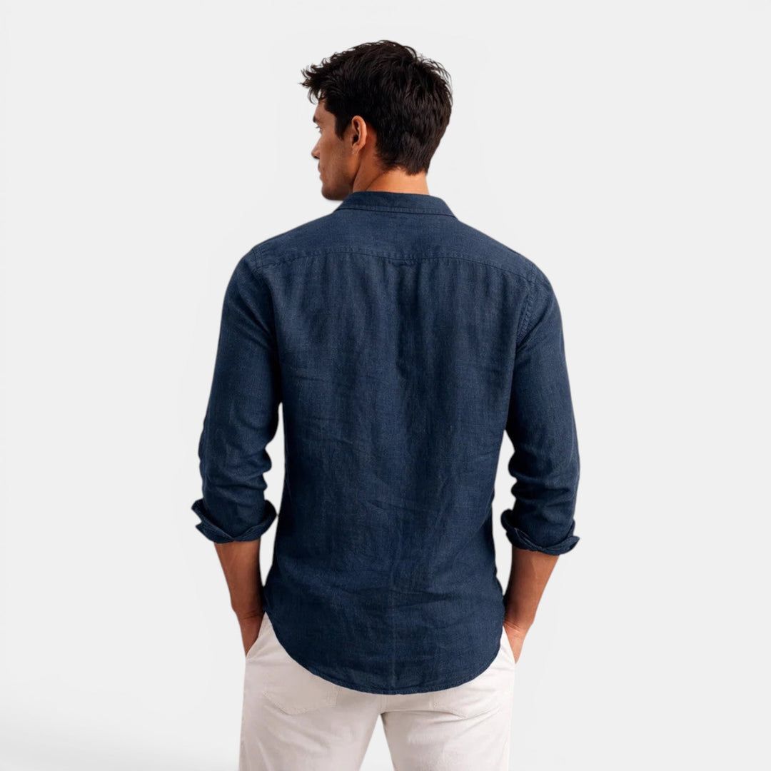 Summer-ready men's breathable button up shirt, relaxed fit for ultimate casual comfort.