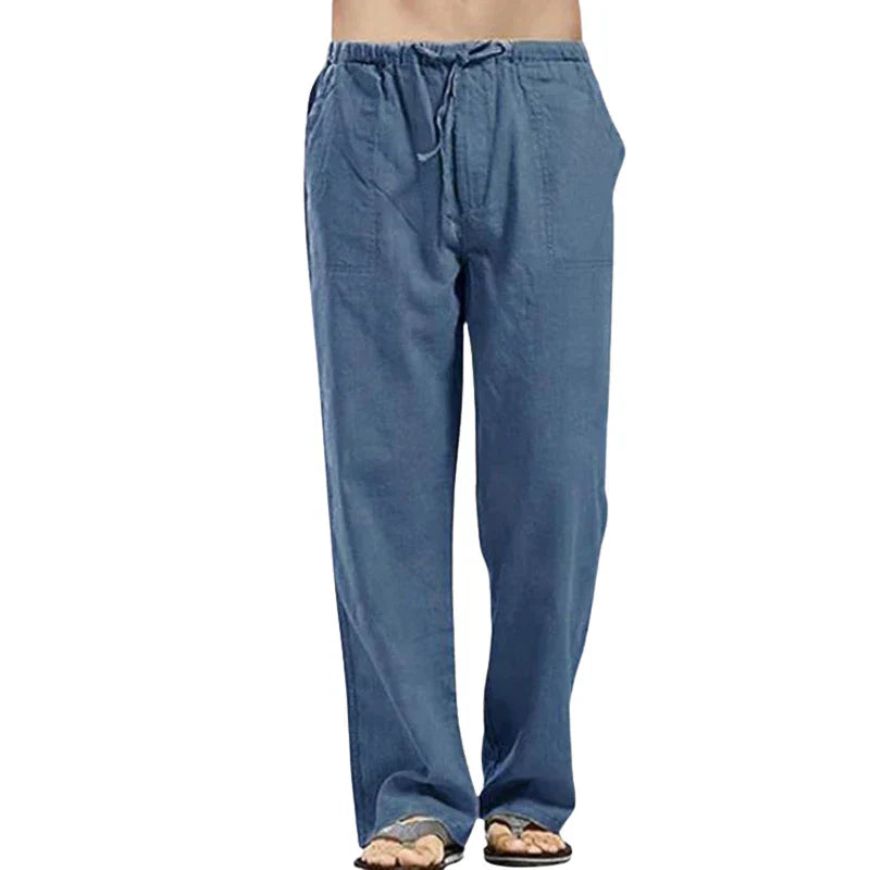 Relaxed fit pull-on pants for men, great for vacation outfits or laid-back summer comfort.