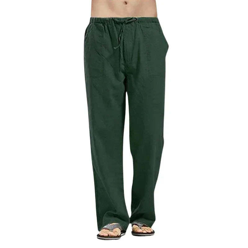 Men's comfortable drawstring pants, oversized fit for ultimate breathability and ease.