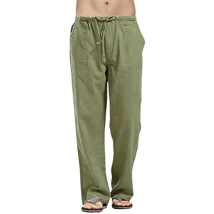 Men's wide-leg pull-on pants with drawstring, oversized and breathable for ultimate relaxation.