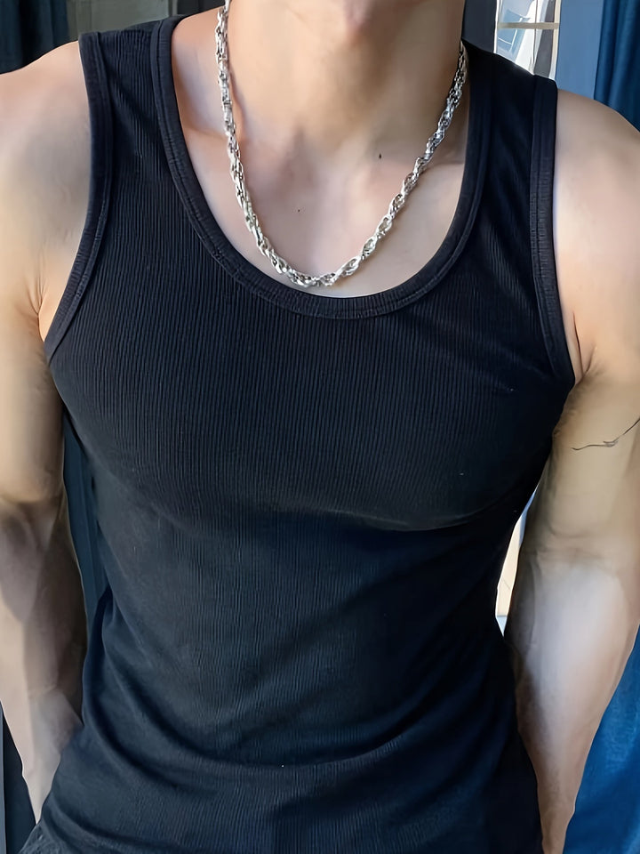 Lightweight, breathable men's tank top, ultimate comfort for summer activities & casual style.