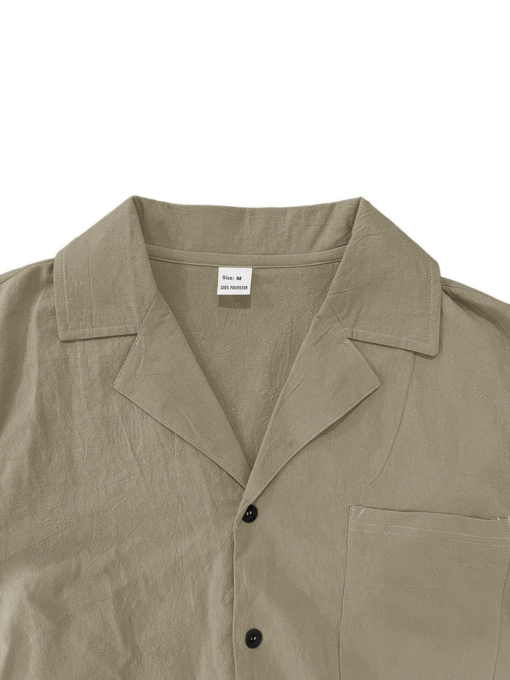 Men's resort wear linen set, comfortable & stylish for vacation. Breathable summer outfit.