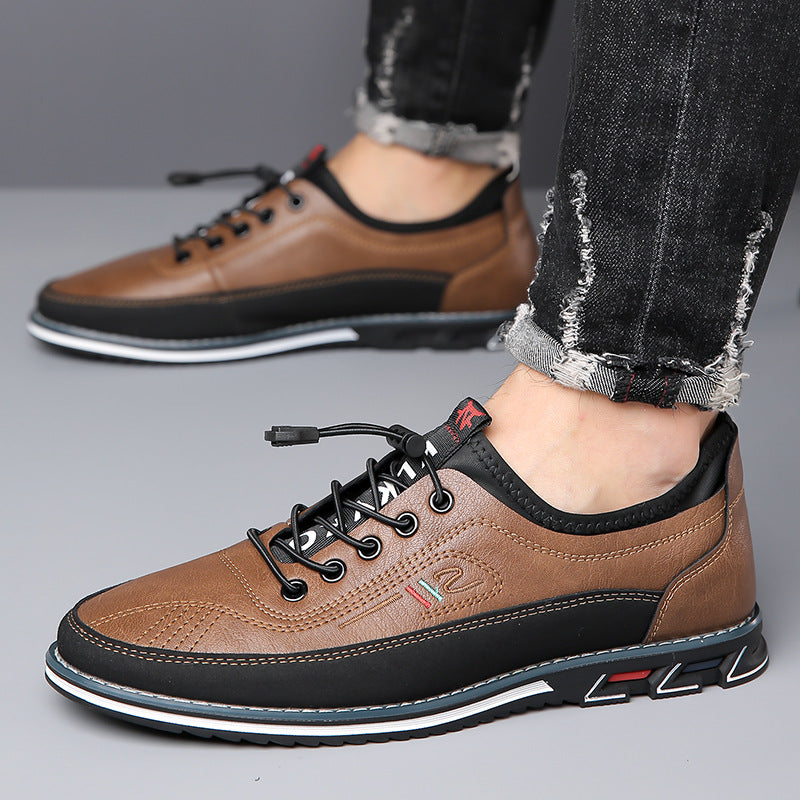 Men's Casual Barefoot Lace-Up Oxford Shoes in a versatile neutral color for everyday wear.